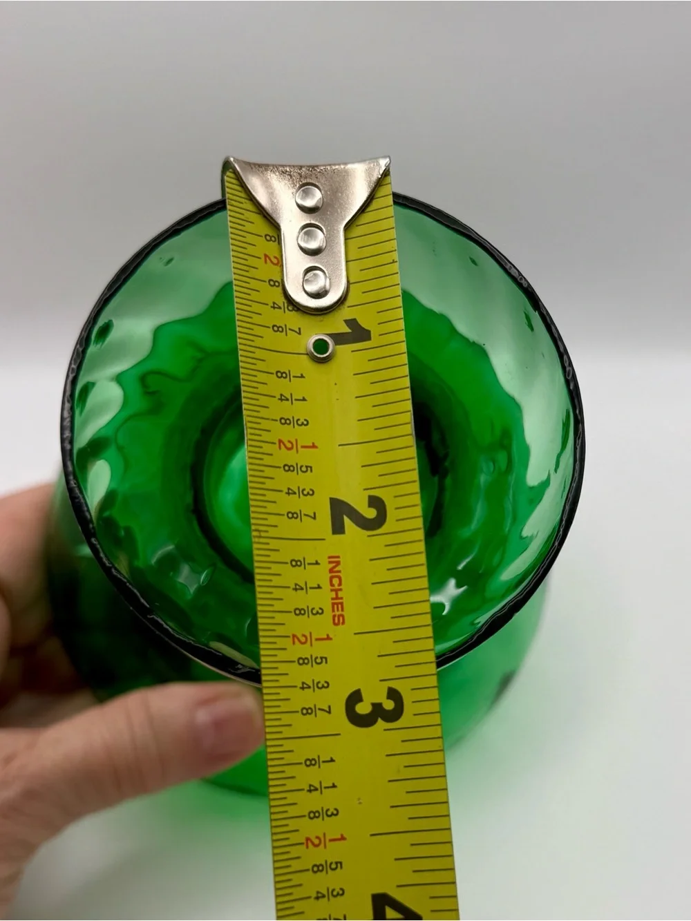 Vintage Mid-Century Royal Leerdam Emerald Green Glass Garlic Hyacinth Bulb Vase